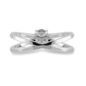 30-Pointer Solitaire Diamond Split Shank Platinum Ring JL PT 1169   Jewelove.US