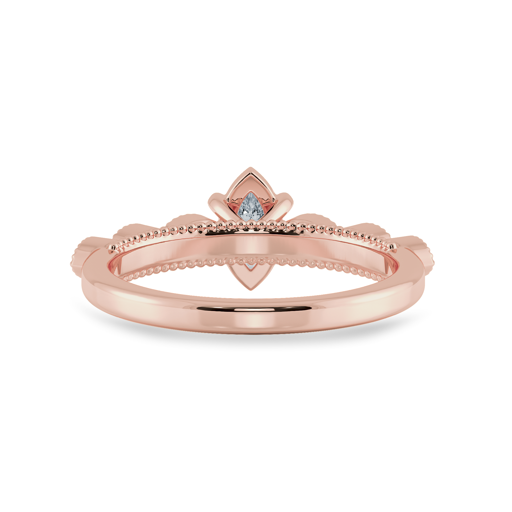 0.30cts. Marquise Cut Solitaire Diamond Accents 18K Rose Gold Ring JL AU 2019R   Jewelove.US