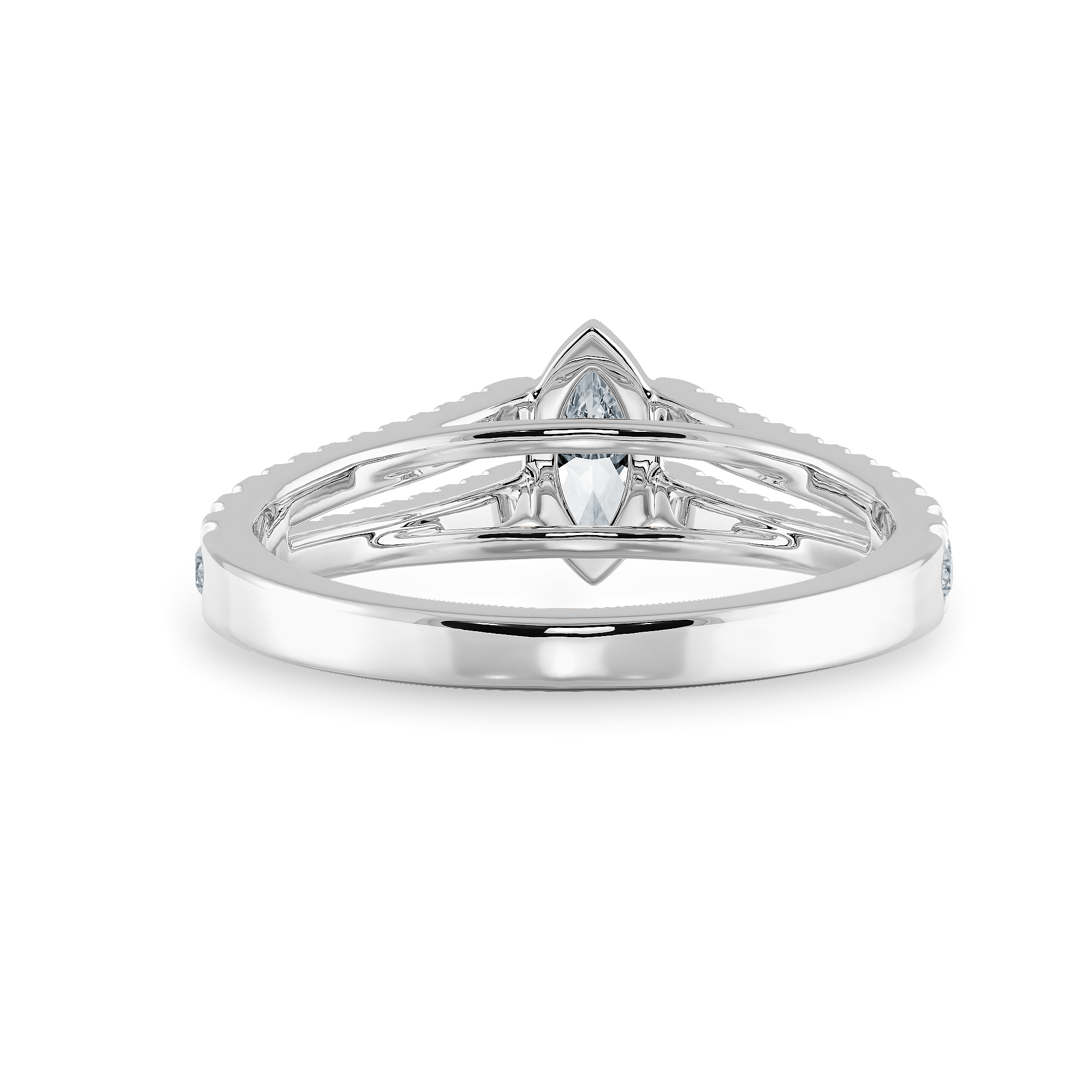 0.70cts Marquise Cut Solitaire Diamond Split Shank Platinum Ring JL PT 1184-B   Jewelove.US