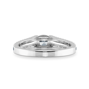 0.50cts. Cushion Cut Solitaire Diamond Split Shank Platinum Diamond Shank Engagement Ring JL PT 1179-A   Jewelove.US
