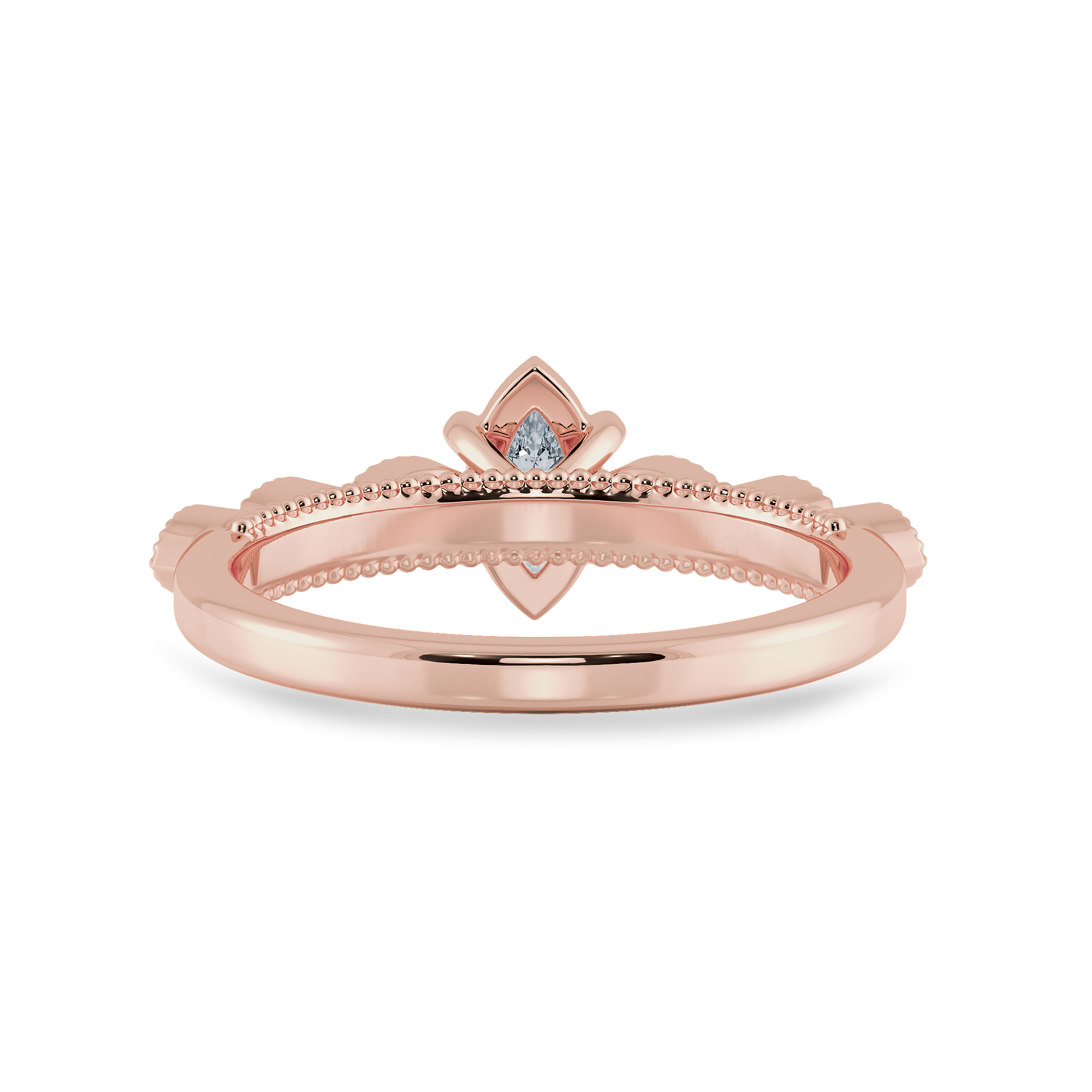 0.50cts. Marquise Cut Solitaire Diamond Accents 18K Rose Gold Ring JL AU 2019R-A   Jewelove.US
