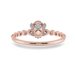 Load image into Gallery viewer, 0.70cts. Oval Cut Solitaire Halo Diamond Accents 18K Rose Gold Ring JL AU 2008R-B   Jewelove.US
