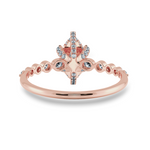 Load image into Gallery viewer, 0.50cts. Marquise Cut Solitaire Halo Diamond Shank 18K Rose Gold Ring JL AU 2010R-A   Jewelove.US
