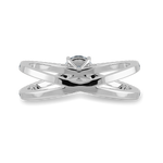 Load image into Gallery viewer, 50-Pointer Solitaire Diamond Split Shank Platinum Ring JL PT 1169-A   Jewelove.US

