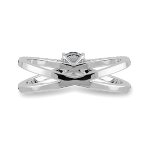 50-Pointer Solitaire Diamond Split Shank Platinum Ring JL PT 1169-A   Jewelove.US