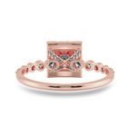 Load image into Gallery viewer, 0.20cts. Princess Cut Solitaire Halo Diamond Accents 18K Rose Gold Ring JL AU 2003R-C   Jewelove.US
