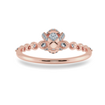 Load image into Gallery viewer, 0.30 cts. Oval Cut Solitaire Halo Diamond Accents 18K Rose Gold Ring JL AU 2008R   Jewelove.US
