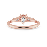 Load image into Gallery viewer, 0.70cts. Pear Cut Solitaire Diamond Accents 18K Rose Gold Ring JL AU 1207R-B   Jewelove.US
