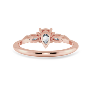 0.30cts. Pear Cut Solitaire Diamond Accents 18K Rose Gold Ring JL AU 1207R   Jewelove.US