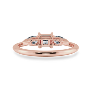 0.20cts. Princess Cut Solitaire with Pear Cut Diamond Diamond 18K Rose Gold Ring JL AU 2021R-C   Jewelove.US