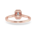 Load image into Gallery viewer, 0.30cts. Emerald Cut Solitaire Halo Diamond Shank 18K Rose Gold Ring JL AU 1197R   Jewelove.US
