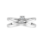 Load image into Gallery viewer, 50-Pointer Emerald Cut Solitaire Diamond Split Shank Platinum Ring JL PT 1172-A   Jewelove.US

