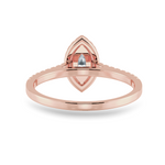 Load image into Gallery viewer, 0.50cts. Marquise Cut Solitaire Halo Diamond Shank 18K Rose Gold Ring JL AU 1201R-A   Jewelove.US
