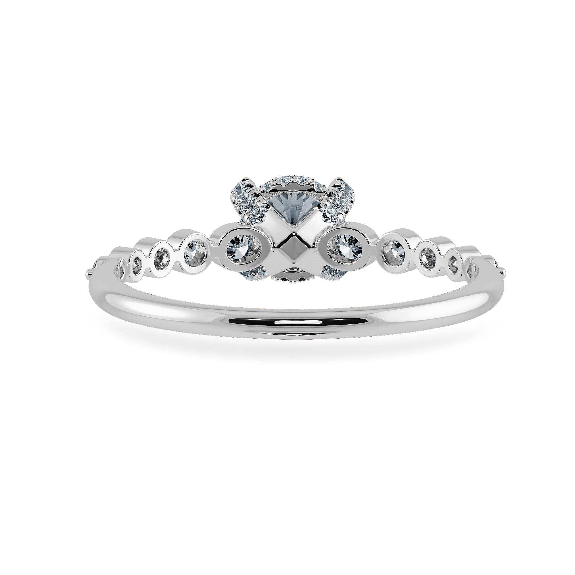 0.70cts Solitaire Diamond Accents Platinum Ring JL PT 1202-B   Jewelove.US