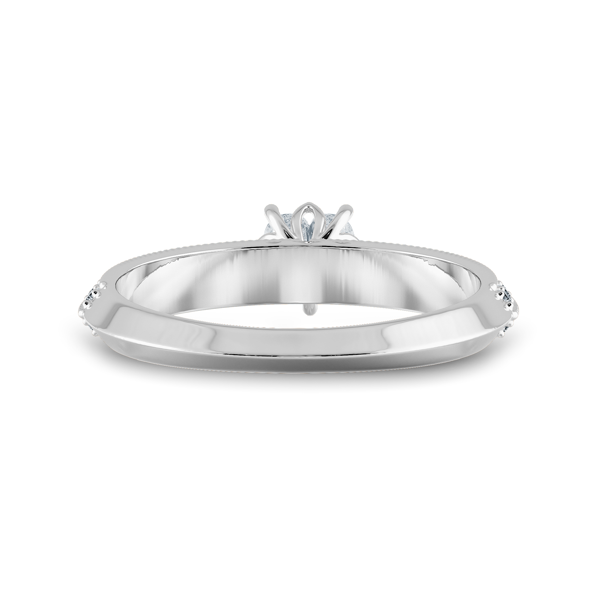 0.30cts Heart Cut Solitaire Diamond Split Shank Platinum Ring JL PT 1189   Jewelove.US