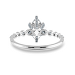 Load image into Gallery viewer, 0.30cts Marquise Cut Solitaire Halo Diamond Accents Platinum Ring JL PT 2010   Jewelove.US
