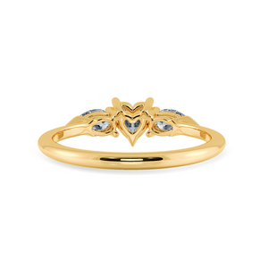 0.50cts. Heart Cut Solitaire with Pear Cut Diamond Accents 18K Yellow Gold Ring JL AU 1205Y-A   Jewelove.US