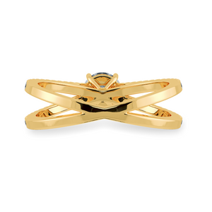 50-Pointer Solitaire Diamond Split Shank 18K Yellow Gold Ring JL AU 1169Y-A   Jewelove.US