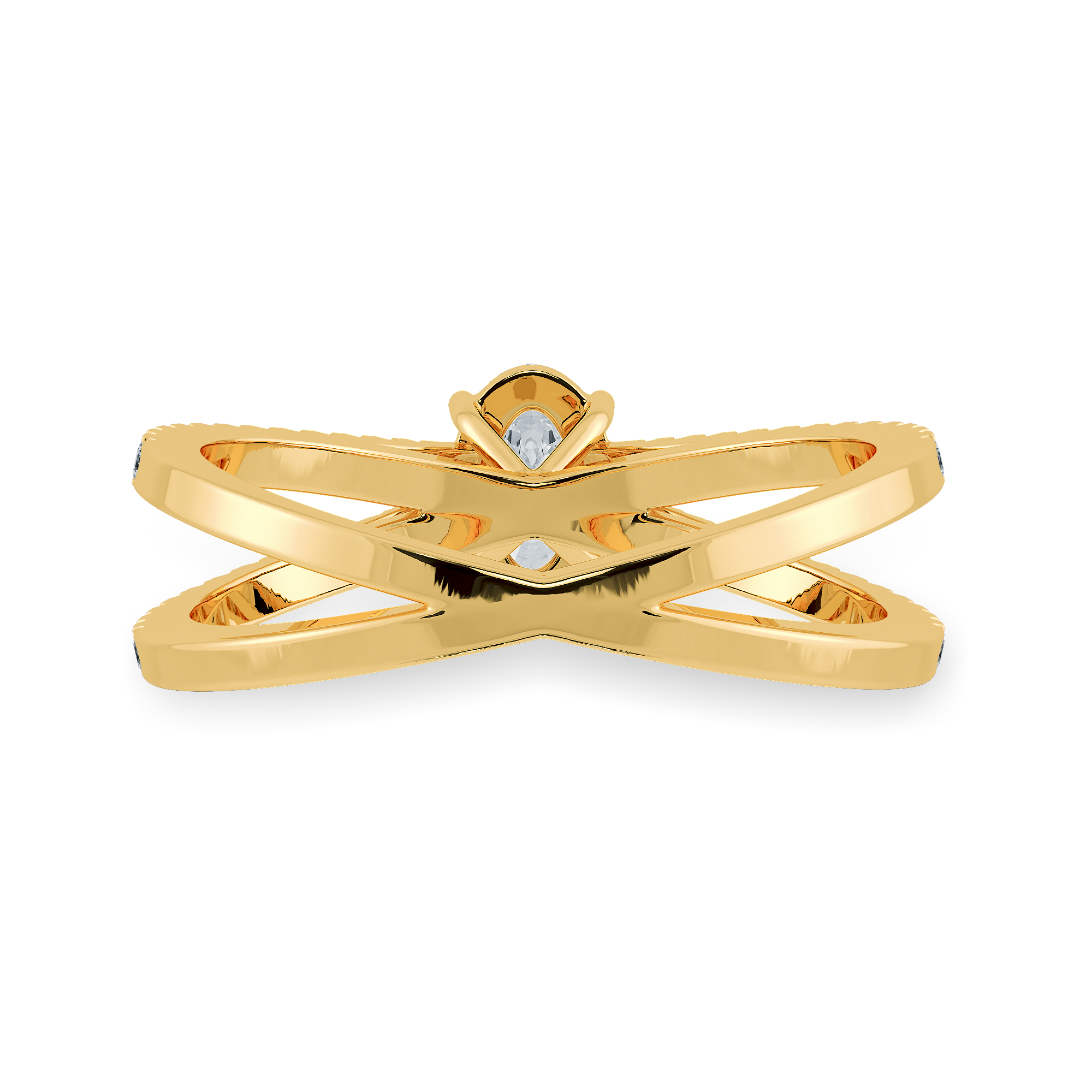 0.50cts. Oval Cut Solitaire Diamond Split Shank 18K Yellow Gold Ring JL AU 1174Y-A   Jewelove.US