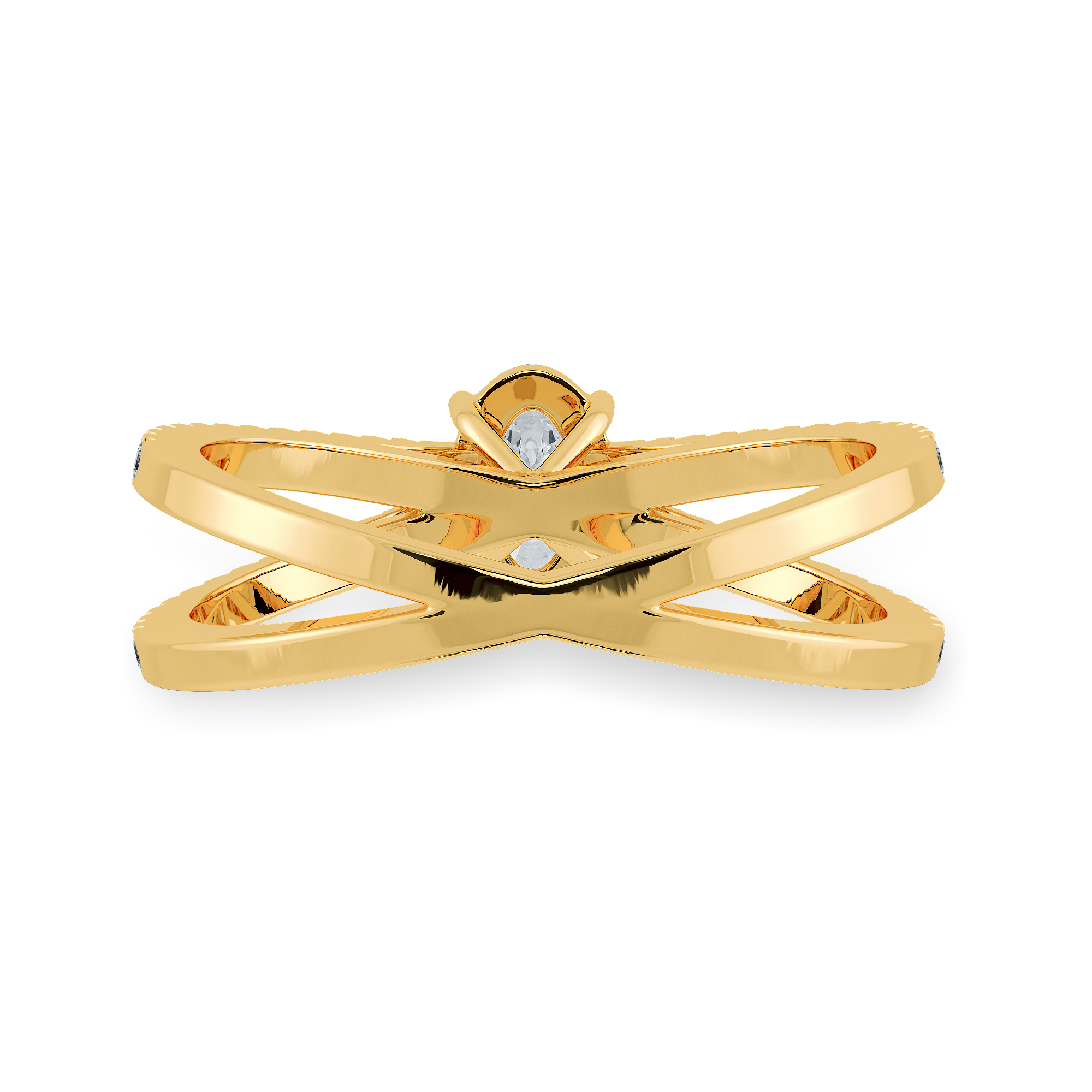 0.70cts. Oval Cut Solitaire Diamond Split Shank 18K Yellow Gold Ring JL AU 1174Y-B   Jewelove.US