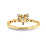 Load image into Gallery viewer, 0.50cts. Heart Cut Solitaire Halo Diamond Accents 18K Yellow Gold Ring JL AU 2007Y-A   Jewelove.US
