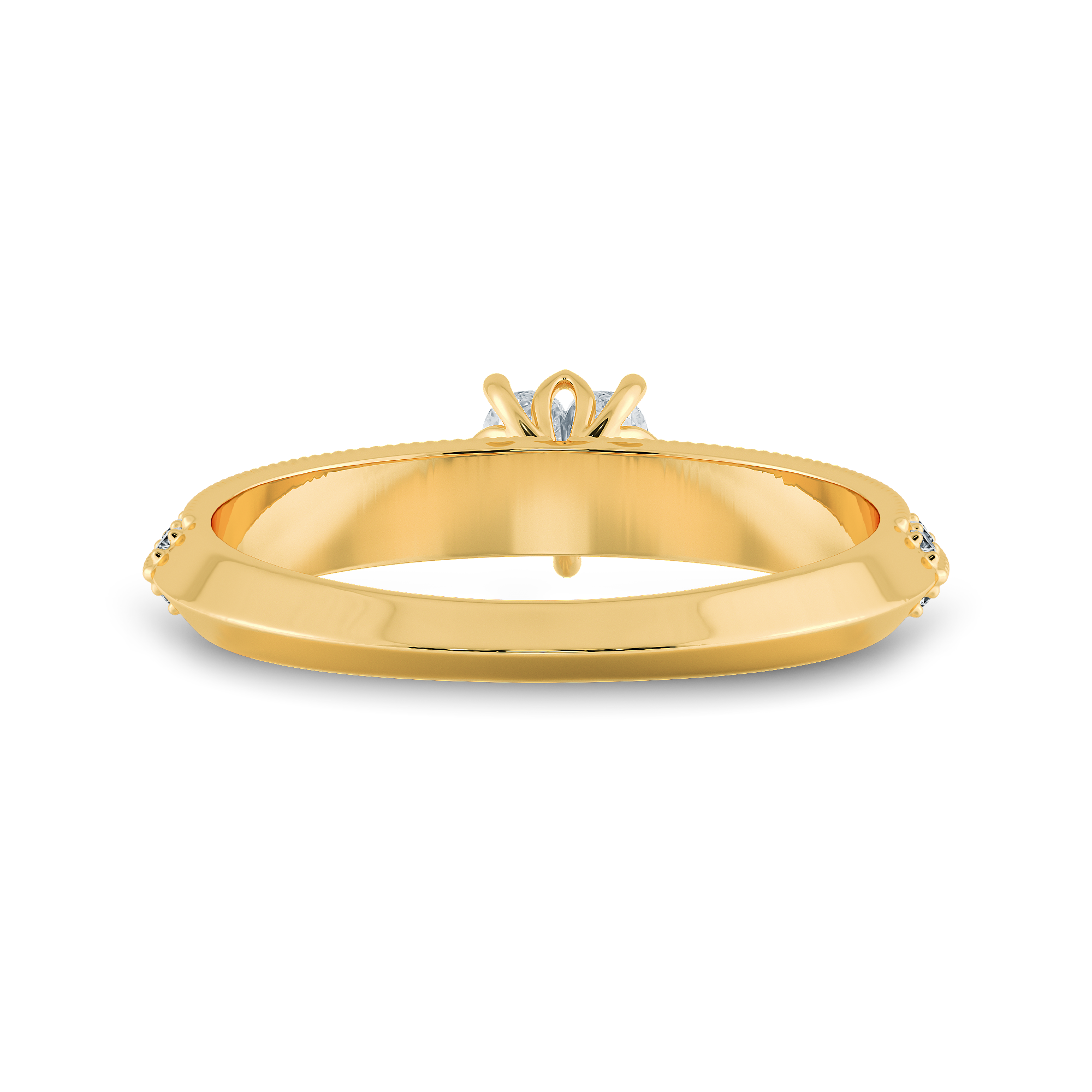 0.50cts. Heart Cut Solitaire Diamond Split Shank 18K Yellow Gold Ring JL AU 1189Y-A   Jewelove.US