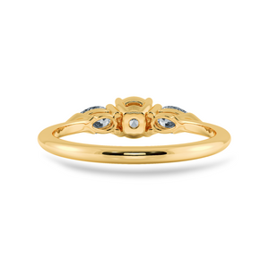 0.30cts. Solitaire with Pear Cut Diamond Accents 18K Yellow Gold Ring JL AU 2020Y   Jewelove.US