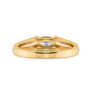 0.30cts. Oval Cut Solitaire Diamond Split Shank 18K Yellow Gold Ring JL AU 1182Y   Jewelove.US