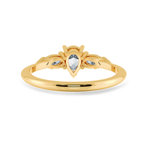 0.30cts. Pear Cut Solitaire Diamond Accents 18K Yellow Gold Ring JL AU 1207Y   Jewelove.US
