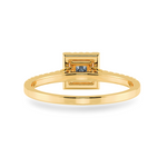 Load image into Gallery viewer, 0.20cts. Princess Cut Solitaire Diamond Square Halo Shank 18K Yellow Gold Ring JL AU 1194Y-C   Jewelove.US
