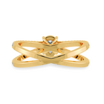 Load image into Gallery viewer, 70-Pointer Pear Cut Solitaire Diamond Split Shank 18K Yellow Gold Ring JL AU 1175Y-B   Jewelove.US
