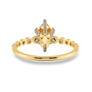 0.30ts. Marquise Cut Solitaire Halo Diamond Accents 18K Yellow Gold Ring JL AU 2010Y   Jewelove.US