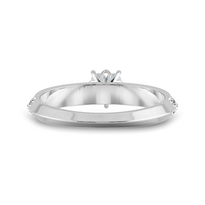 0.50cts Heart Cut Solitaire Diamond Split Shank Platinum Ring JL PT 1189-A   Jewelove.US
