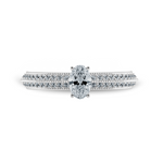 Load image into Gallery viewer, 0.70cts Oval Cut Solitaire Diamond Split Shank Platinum Ring JL PT 1190-B   Jewelove.US
