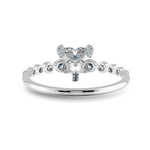 Load image into Gallery viewer, 0.30cts Heart Cut Solitaire Halo Diamond Accents Platinum Ring JL PT 2007   Jewelove.US
