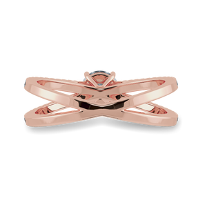 70-Pointer Solitaire Diamond Split Shank 18K Rose Gold Ring JL AU 1169R-B   Jewelove.US