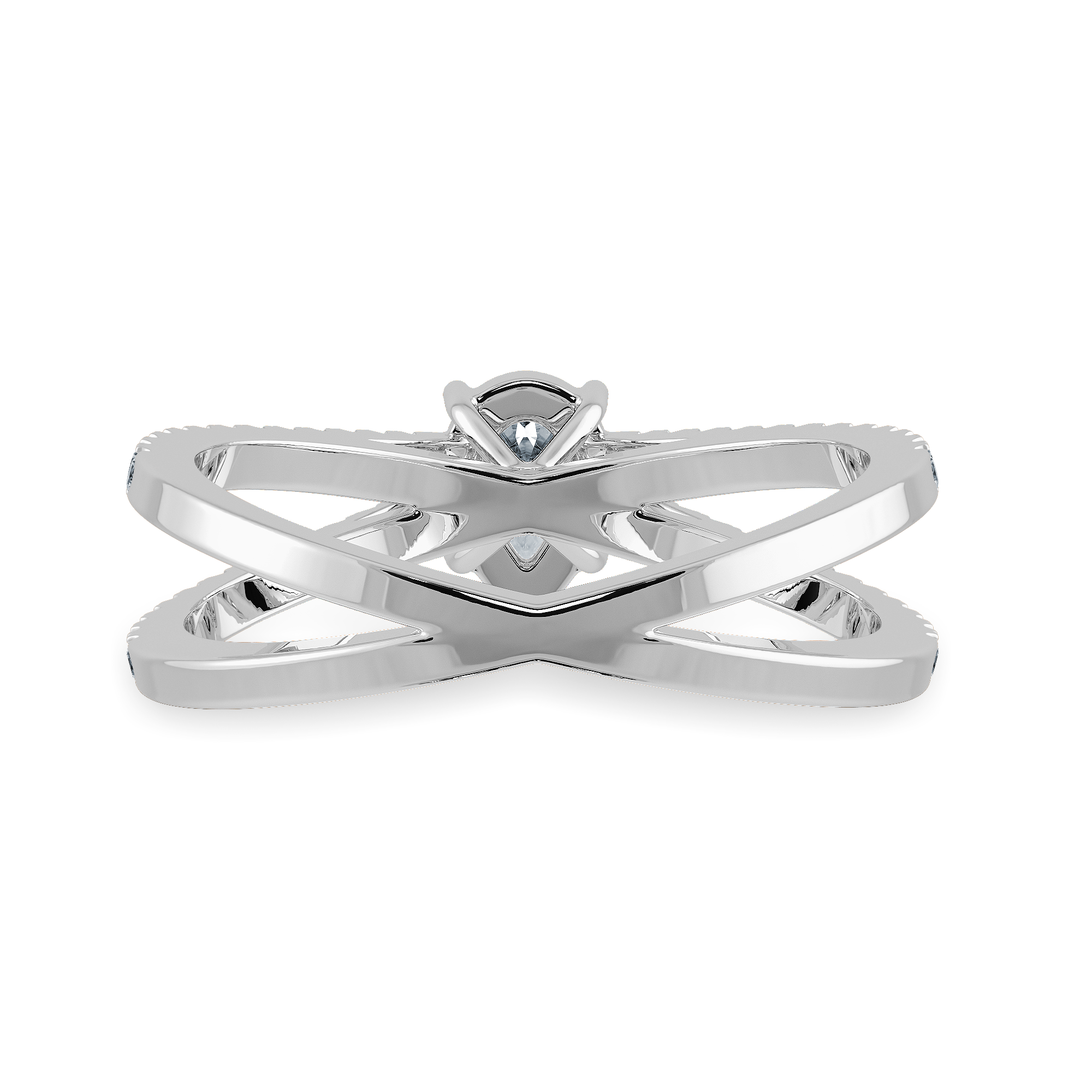 50-Pointer Pear Cut Solitaire Diamond Split Shank Platinum Ring JL PT 1175-A   Jewelove.US