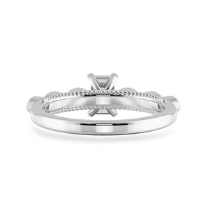 0.30cts Emerald Cut Solitaire Marquise Cut Diamond Accents Platinum Ring JL PT 2015   Jewelove.US