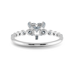 Load image into Gallery viewer, 0.50cts Heart Cut Solitaire Halo Diamond Accents Platinum Ring JL PT 2007-A   Jewelove.US
