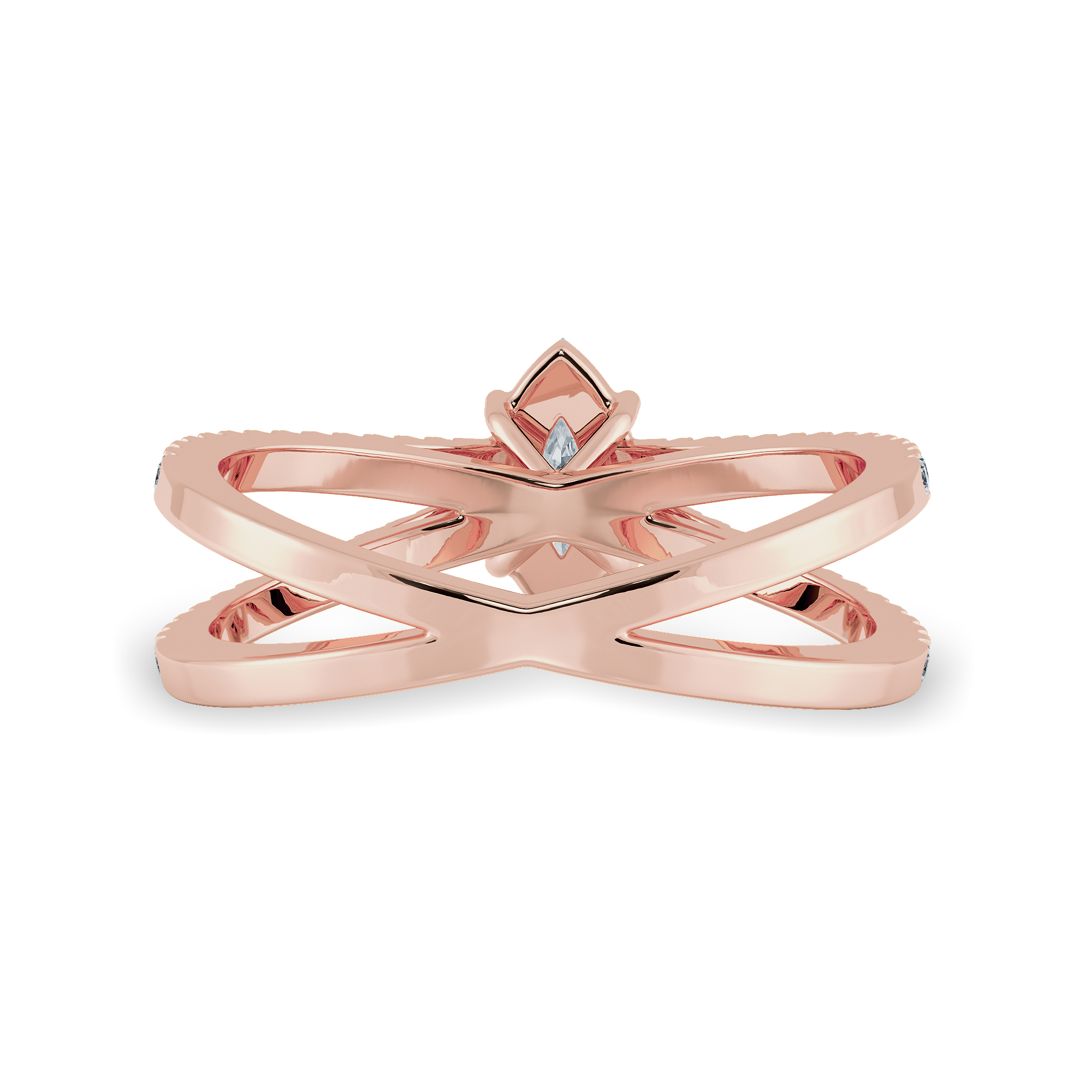 0.70cts. Marquise Cut Solitaire Diamond Split Shank 18K Rose Gold Ring JL AU 1176R-B   Jewelove.US