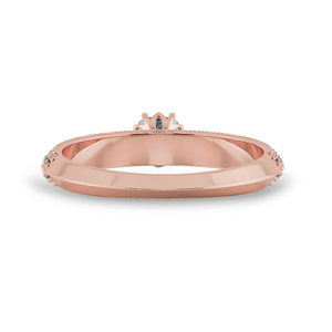 0.50cts. Cushion Cut Solitaire Diamond Split Shank 18K Rose Gold Ring JL AU 1187R-A   Jewelove.US