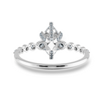 Load image into Gallery viewer, 0.70cts Marquise Cut Solitaire Halo Diamond Accents Platinum Ring JL PT 2010-B   Jewelove.US
