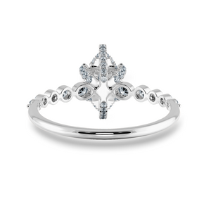 0.70cts Marquise Cut Solitaire Halo Diamond Accents Platinum Ring JL PT 2010-B   Jewelove.US