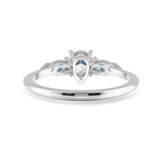 Load image into Gallery viewer, 0.30cts Pear Cut Solitaire Diamond Accents Platinum Ring JL PT 1207   Jewelove.US
