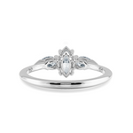 Load image into Gallery viewer, 0.50cts Marquise Cut Solitaire with Pear Cut Diamond Accents Platinum Ring JL PT 1208-A   Jewelove.US
