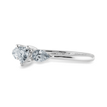 Load image into Gallery viewer, 0.30cts Heart Cut Solitaire with Pear Cut Diamond Accents Platinum Ring JL PT 1205   Jewelove.US
