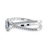 Load image into Gallery viewer, 70-Pointer Marquise Cut Solitaire Diamond Split Shank Platinum Ring JL PT 1176-B   Jewelove.US
