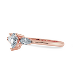 Load image into Gallery viewer, 0.30cts. Pear Cut Solitaire Diamond Accents 18K Rose Gold Ring JL AU 1207R   Jewelove.US
