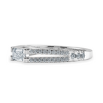 Load image into Gallery viewer, 0.30cts Emerald Cut Solitaire Diamond Split Shank Platinum Ring JL PT 1180   Jewelove.US
