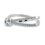 Load image into Gallery viewer, 50-Pointer Solitaire Diamond Split Shank Platinum Ring JL PT 1169-A   Jewelove.US
